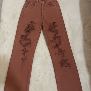 Aeropostale light wash red jeans